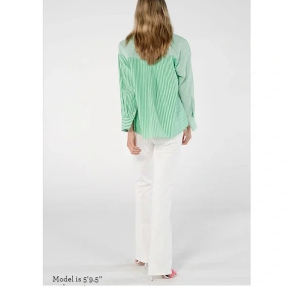 cabi NWT Dad Short, Green and White, SMALL, Spring 2023 - Picture 7 of 11